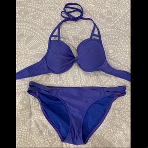 LA VIE EN ROSE royal blue bikini top & bottom